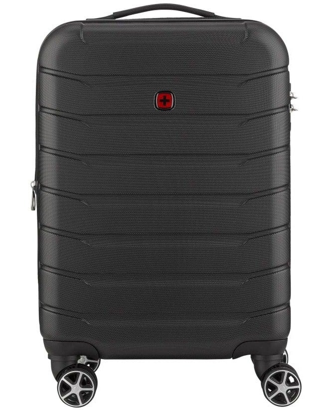 Wenger Vaiana 56 Cm Small 4-Double Wheeled Hardside Expandable Cabin Luggage Trolley - Black - Image 2